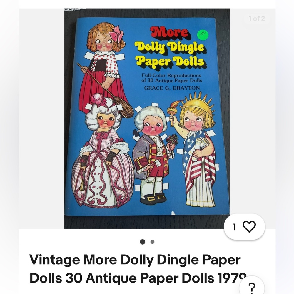 Vintage 1979 Dolly Dingle Book-Paper Dolls (New)